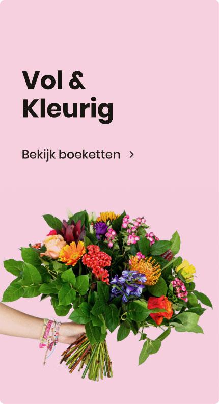 Vol en kleurige bloemen boeketten bloemenwinkel